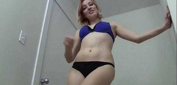  Jerk off fast and hard to me in my little thong JOI
